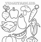 Vegetables Fruit sketch template