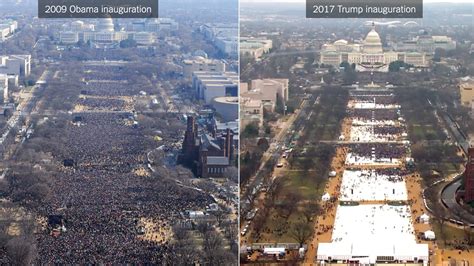 Trump’s Inauguration Vs Obama’s Comparing The Crowds The New York Times