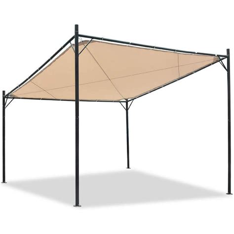 eurmax    sunshade gazebo canopy charcoal carbon steel frame water resistant  sun