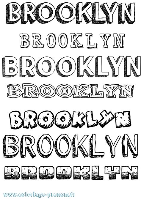 coloriage du prenom brooklyn  imprimer ou telecharger facilement