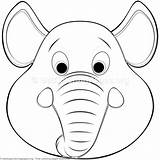 Animales Getcoloringpages Animaux Masque Mascaras Mascara Nikon éléphant Jungle Elefante Coloriages Gratuits Idées Imprimer Coloringpages Zszywka sketch template