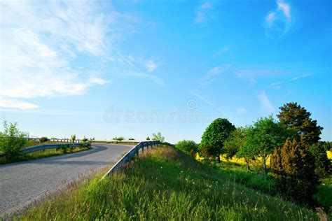 small country road stock image image  green blue