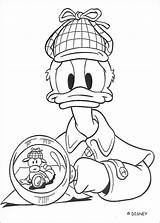 Donald Duck Detective Private Coloring Hellokids Print Color Online Pages sketch template