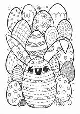 Oeuf Paques Doodle Colouring Zendoodle Egg Paque Pâques Lapin sketch template