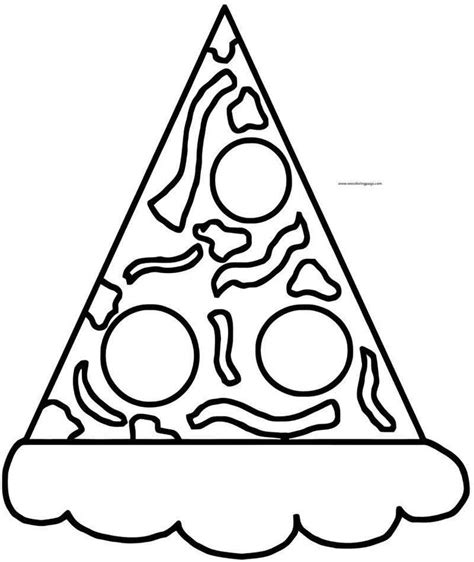 pizza slice empty page coloring pages