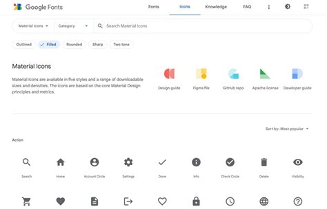 material icons design  deep