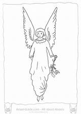 Outstretched Angels sketch template