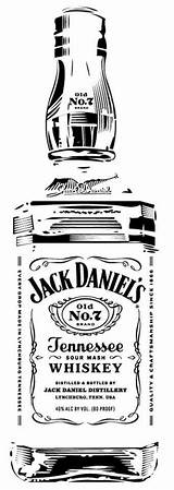 Jack Daniels Bottle Stencil Whiskey Vector Silhouette Daniel Para Garrafa Stencils Logo Desenho Flasche Clipart Pyrography Airbrush Pages Cricut Coloring sketch template
