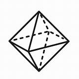Octahedron Dimensional sketch template