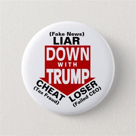Down With Trump Button