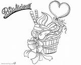 Coloring Pinkalicious Pages Fancy Cupcake Printable Kids Bettercoloring sketch template