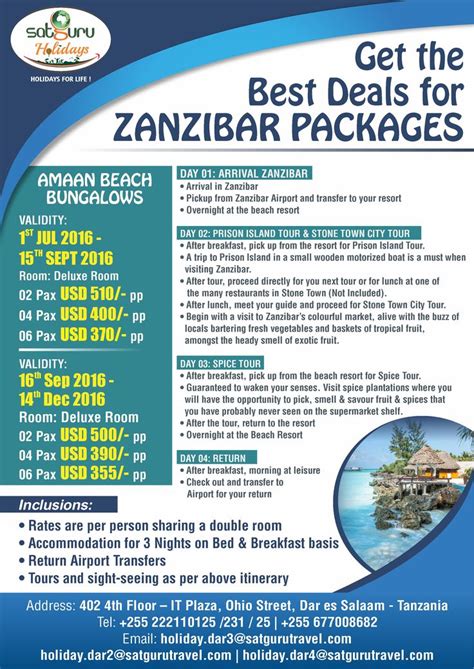 deals  zanzibar holiday package island  zanzibar holiday packaging