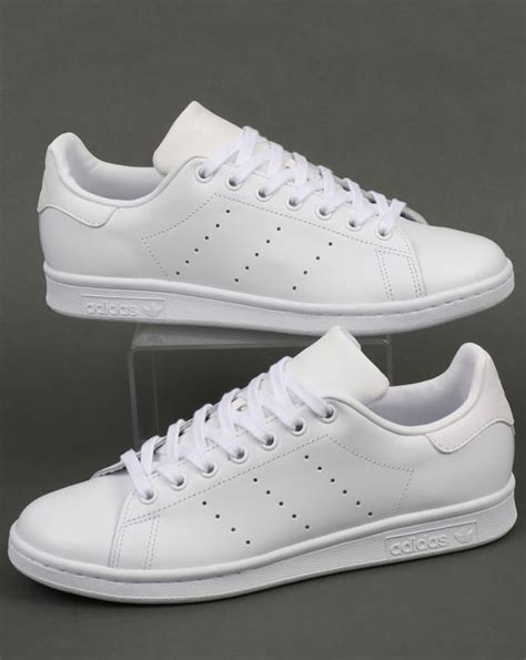 Adidas Stan Smith Trainers Triple White Leather 80s Casual Classics