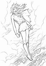 Inks Supergirl Completed Deviantart sketch template