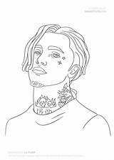 Lil Peep Howtodraw Coloringpages Lilpump Sketches sketch template