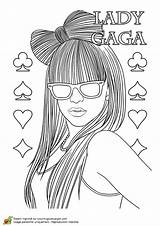 Gaga Lady Dessin Chanteuse Coloriage Star sketch template