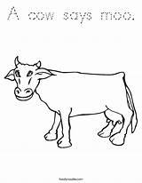 Cow Coloring Worksheet Moo Says Cows Pages Noodle Sheet Twisty Milk Handwriting Give Cursive Animals Twistynoodle Animal Calf Print Tracing sketch template