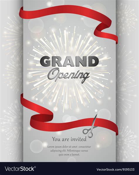 grand opening banner design royalty  vector image
