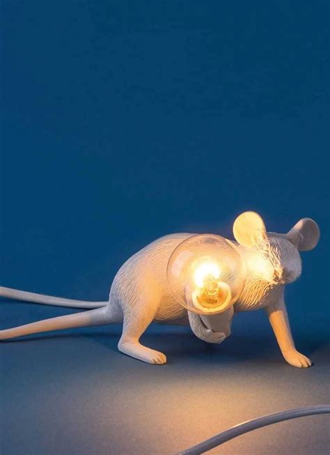 seletti mouse lamp lie  tafellamp wit de bijenkorf mousse