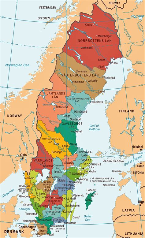 sweden maps printable maps  sweden