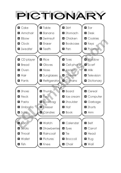 medium pictionary words printable lists hot sex picture