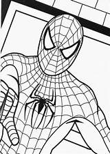 Coloring Pages Avengers Spiderman Kids Colouring Superhero sketch template