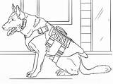 Police Dog Coloring Pages Printable Kids sketch template