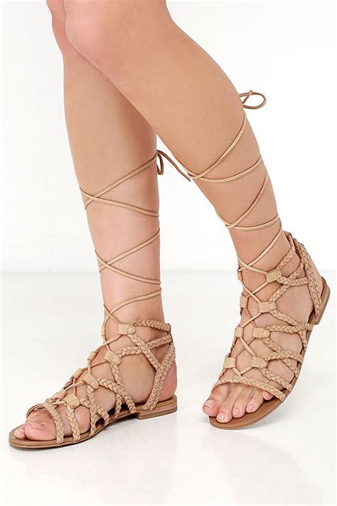 Cute Nude Sandals Gladiator Sandals Flat Sandals 79 00 Lulus
