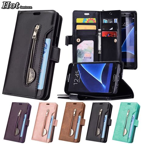 case  hoesje samsung  edge case wallet luxury phone cover coque samsung galaxy  case