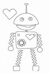 Coloring Valentines Valentine Pages Kids Body Parts Robot Preschool Elementary Printable Sheets Activities Print Boy Students Color Mushy Non Adults sketch template