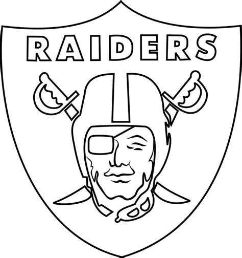 oakland raiders logo coloring page  printable coloring pages  kids