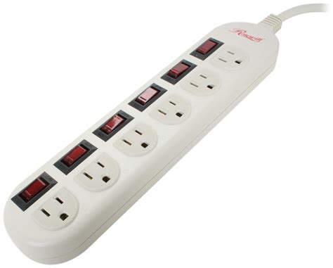 rosewill rps   outlet power strip  individual switches amazonca electronics