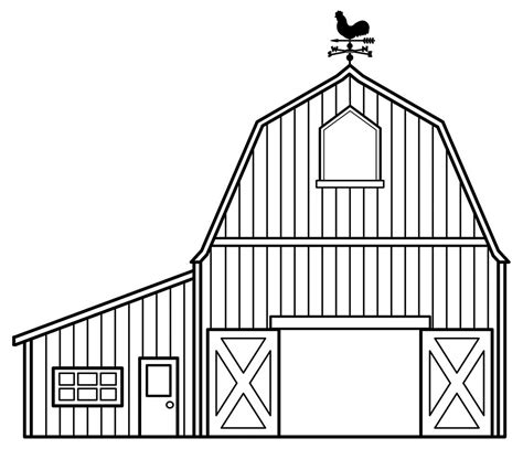 pictures  barn coloring pages proper intended  kids
