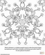 Coloring Ornaments Psychedelic Pages sketch template