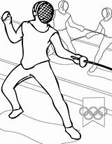 Fencing Coloringsky sketch template