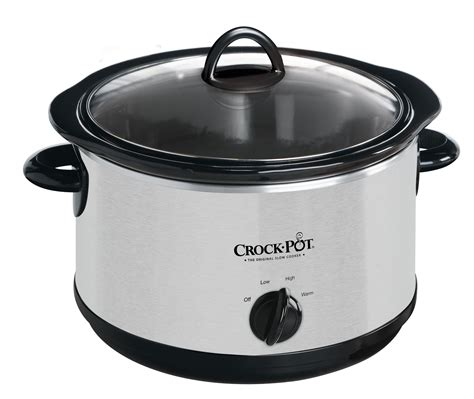 crock pot  original slow cooker  quart stainless steel scr sp walmartcom