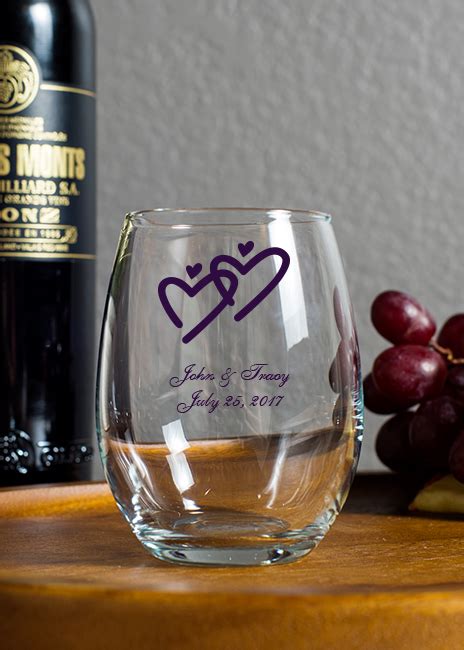 Personalized Stemless Wine Glasses 9 Oz Personalized Stemless Wine
