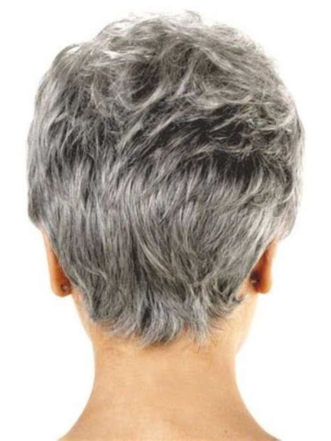 Short Pixie Hairstyles For Grey Hair Back Hair Pinterest Gray