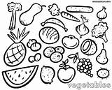 Fruit Pages Coloring Veggie Vegetable Getcolorings Color sketch template