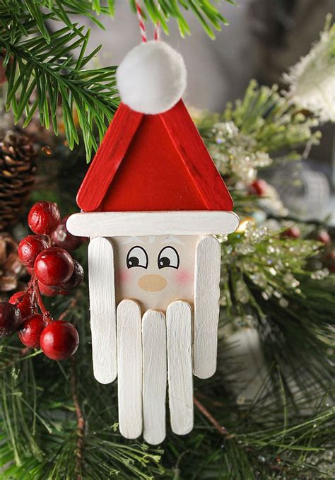 easy diy santa crafts ornament ideas  christmas