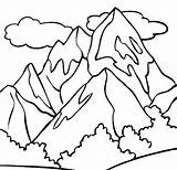 Mountain Coloring Pages Rocky Getcolorings sketch template
