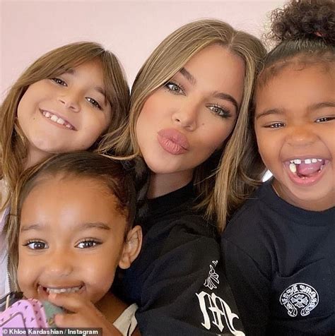 khloe kardashian shares sweet snap with true and nieces