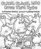 Coloring Clack Moo Click Cows Type Print sketch template