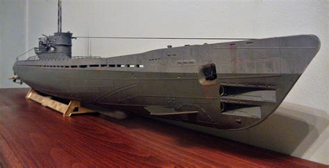 german submarine type ix  plastic model military ship kit  scale