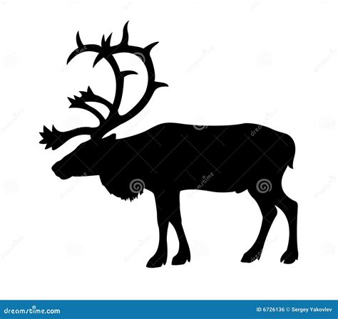 silhouette   reindeer royalty  stock image image