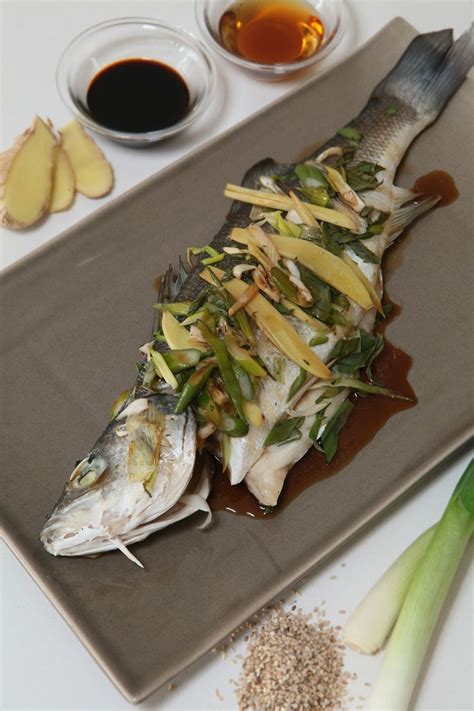 Steamed Sea Bass With Ginger Cuisinovia