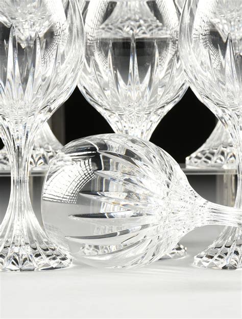 A Set Of Fourteen Baccarat Massena Crystal Bordeaux Wine Glasses