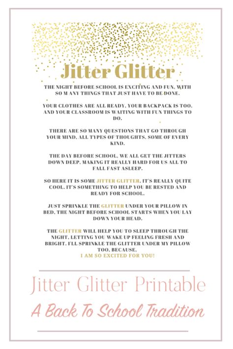 jitter glitter   school tradition