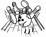 Bowling Coloring Cliparts Clipart Clip Designs sketch template