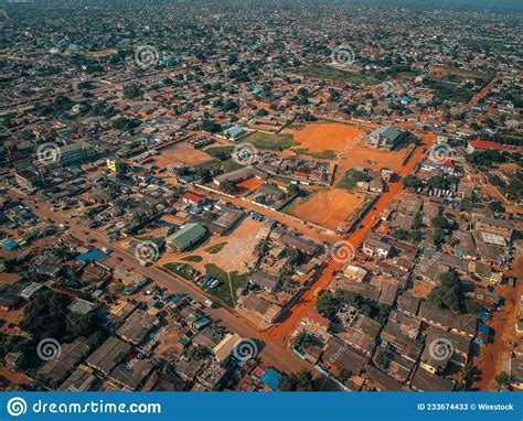 drone shot  accra ghana  africa editorial stock photo image  travel view